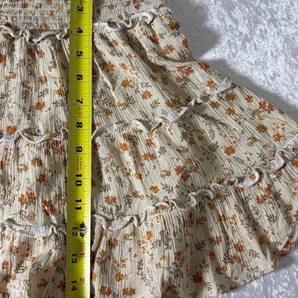 Bec & Bridge yellow floral tiered flowy mini skirt Party, Festival Cowgirl Rodeo - Picture 5 of 8